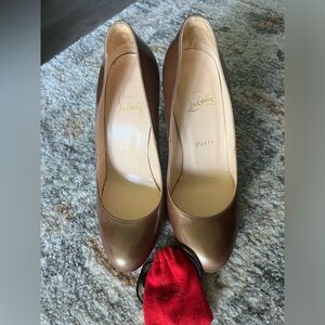 Christian Louboutin Bronze Brown Pumps